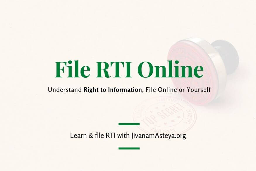 file online RTI with chintaless nagrik NGO